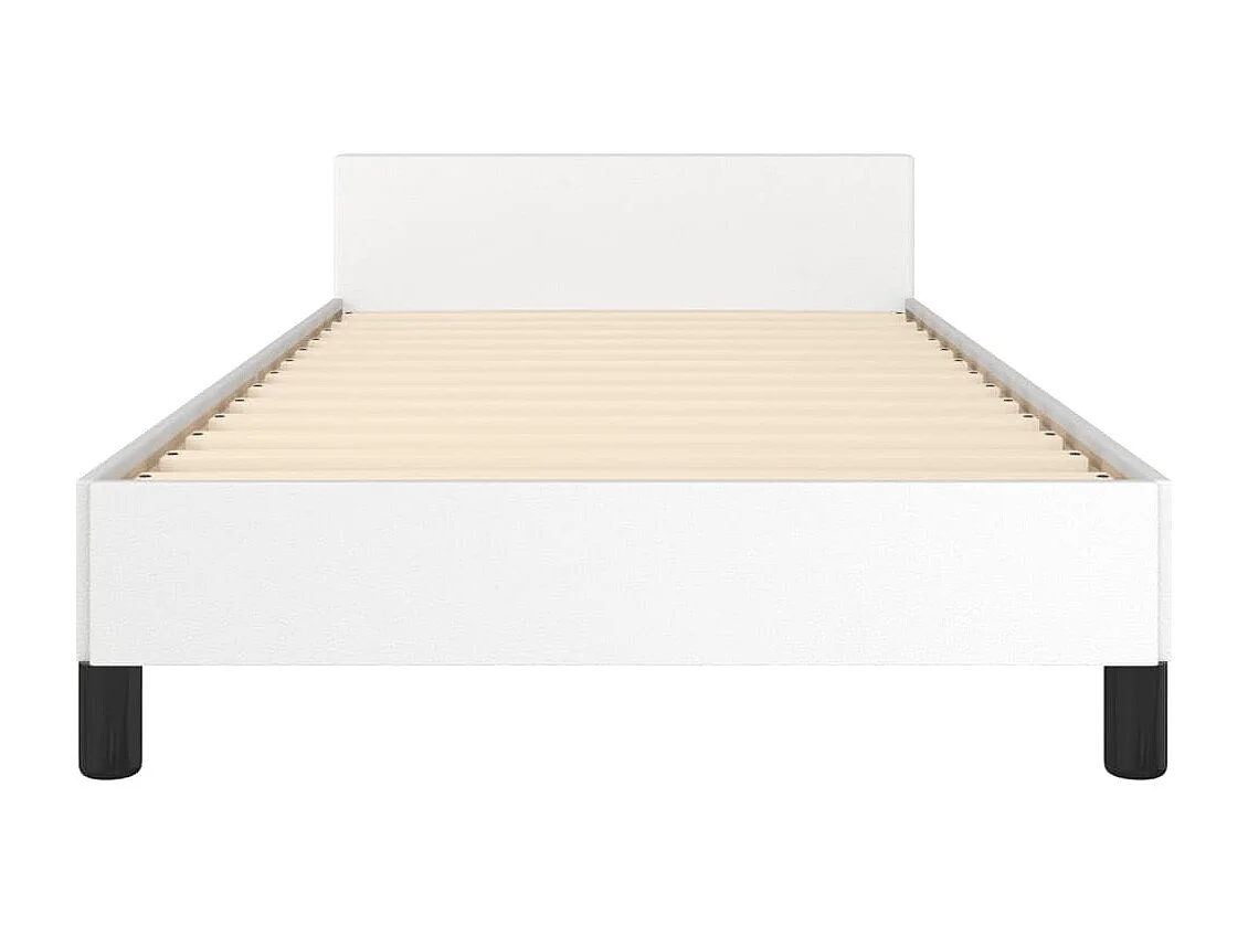 Struttura letto senza materasso bianco 100x200 cm similpelle