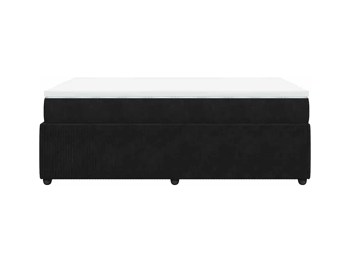 Rete a doghe con materasso nero 120x190 cm velluto