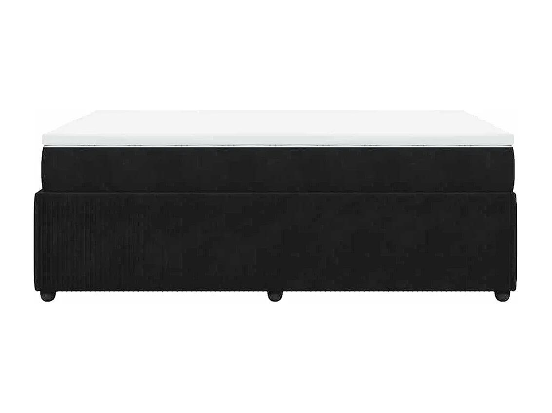 Lattenbodem met zwarte matras 120x190 cm fluweel