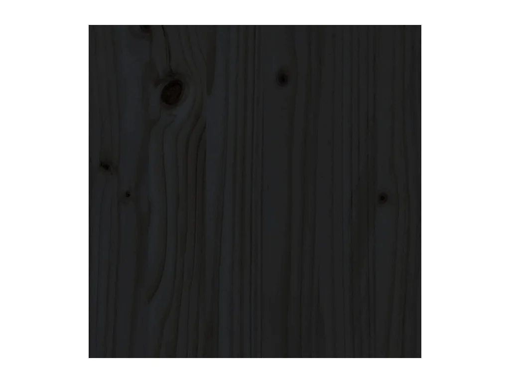 Estructura de cama sin colchón de madera maciza negra 140x190 cm