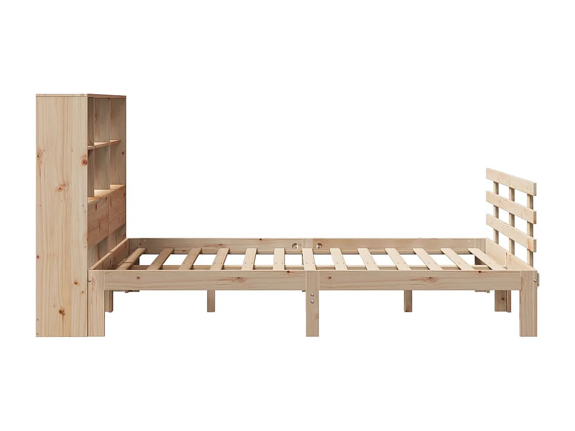 Cama biblioteca sin colchón 140x190 cm madera maciza de pino