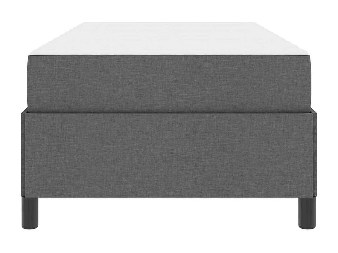 Boxspringbett 90 x 190 cm, Dunkelgrau und Schwarz