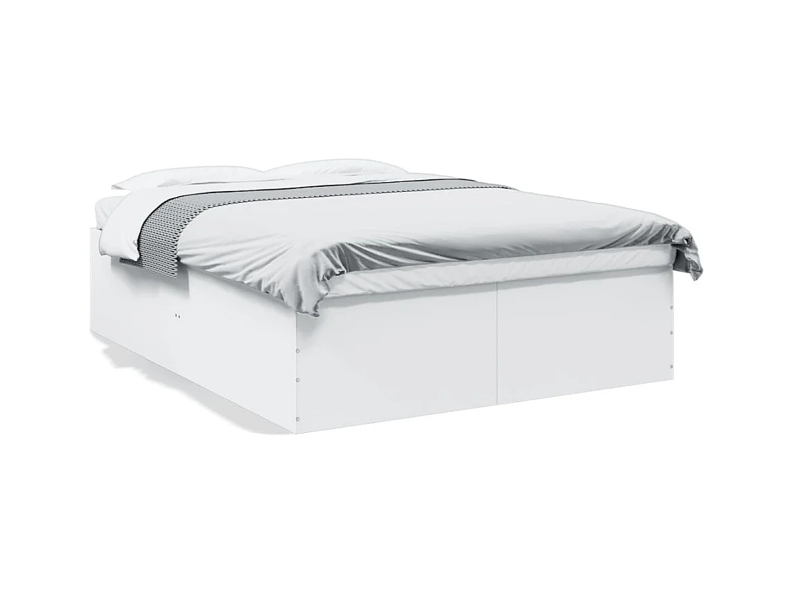 Estructura de cama sin colchón blanca 160x200 cm