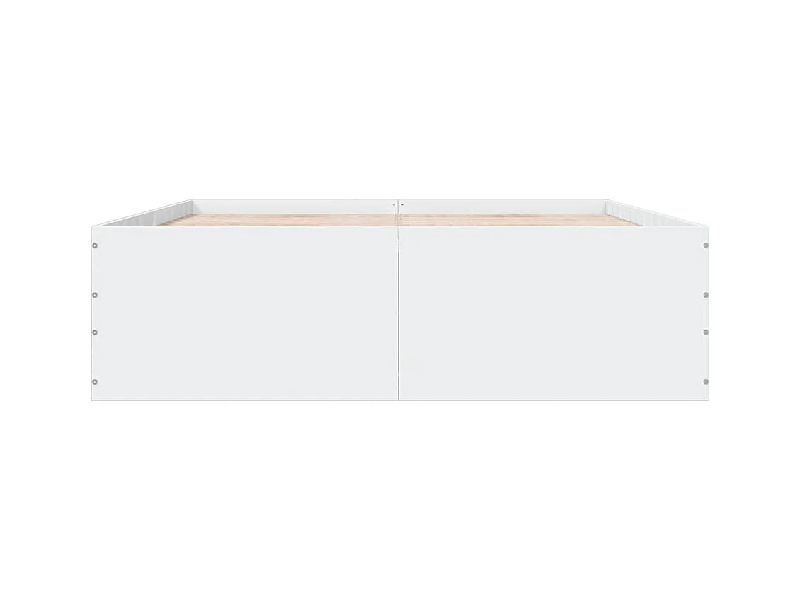 Estructura de cama sin colchón blanca 160x200 cm