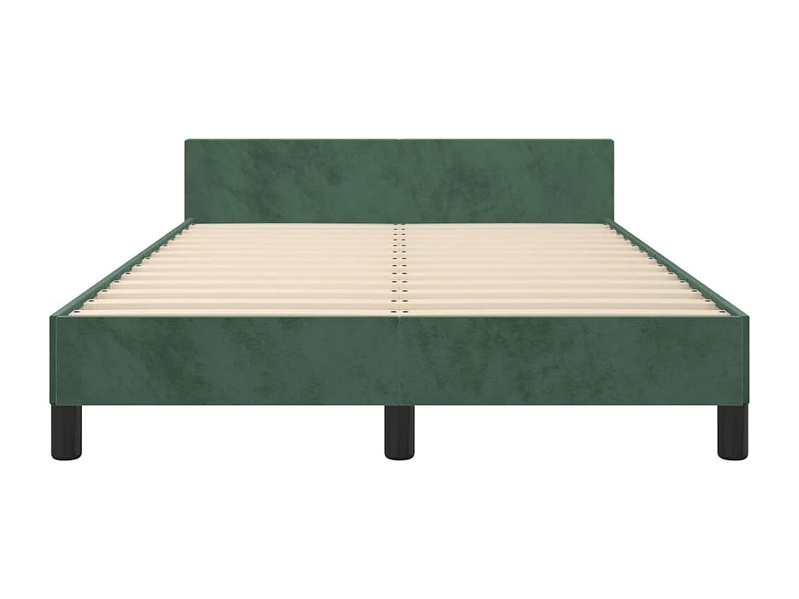 Donkergroen bedframe zonder matras 120x200 cm fluweel