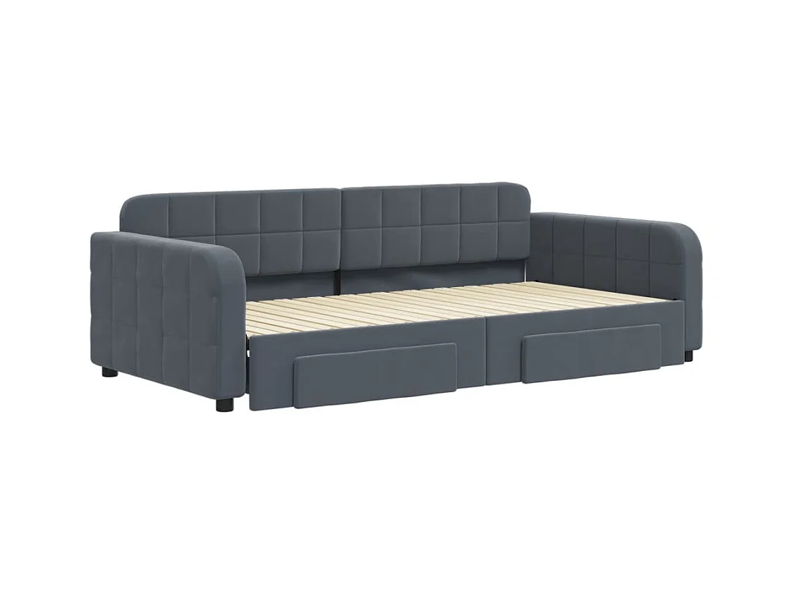 Dagbed met onderschuifbed en lades zonder matras 100x200 cm