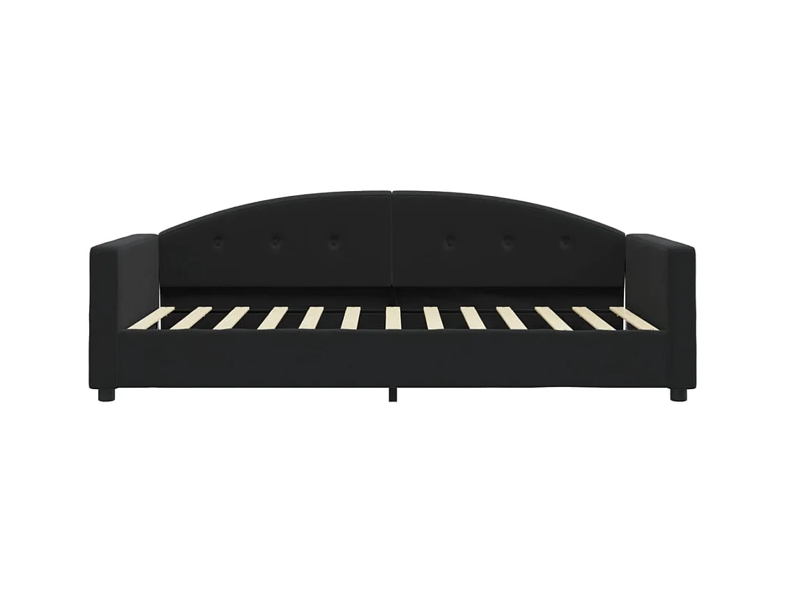 Lit de repos sans matelas noir 90x200 cm velours