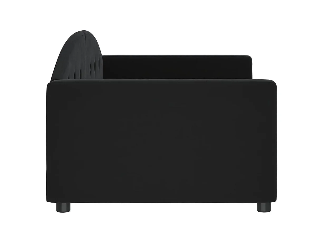 Lit de repos sans matelas noir 90x200 cm velours