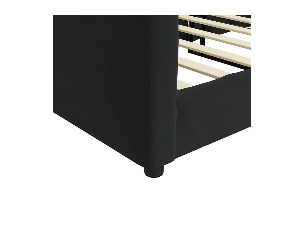 Lit de repos sans matelas noir 90x200 cm velours