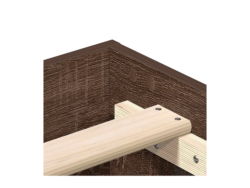 Bettgestell ohne Matratze Eiche braun 160x200 cm