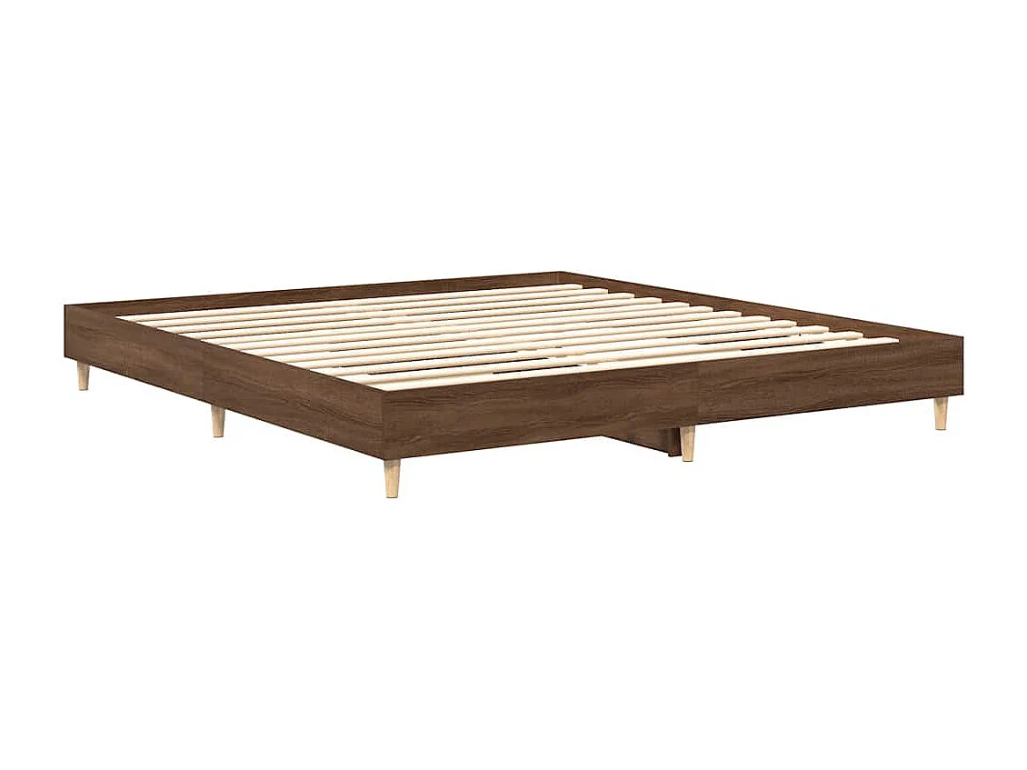 Cadre de lit sans matelas chêne marron 160x200 cm