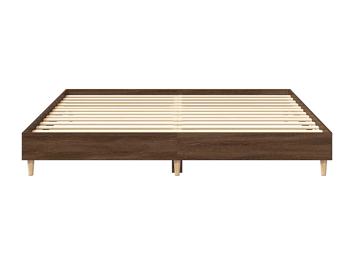 Cadre de lit sans matelas chêne marron 160x200 cm