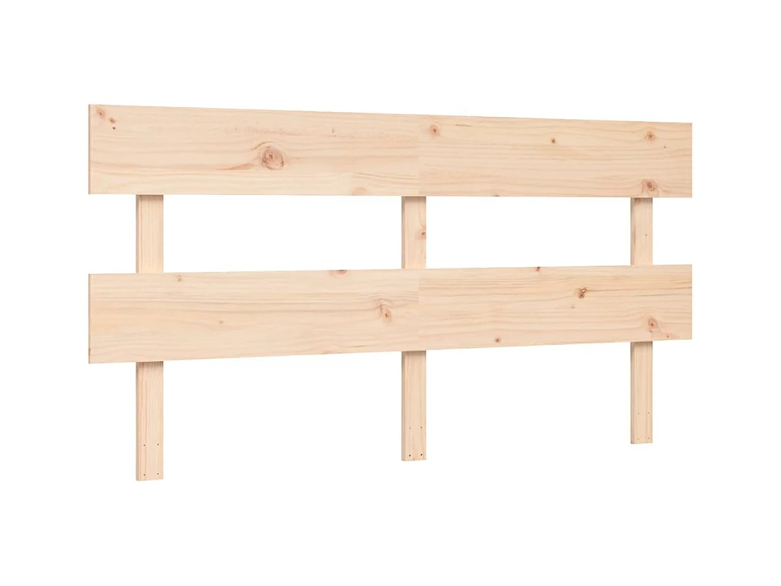 Estructura de cama de madera maciza sin colchón