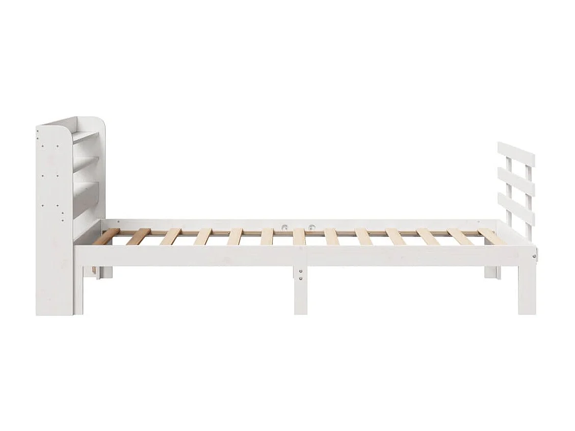 Struttura letto con testiera senza materasso bianco 90x200 cm