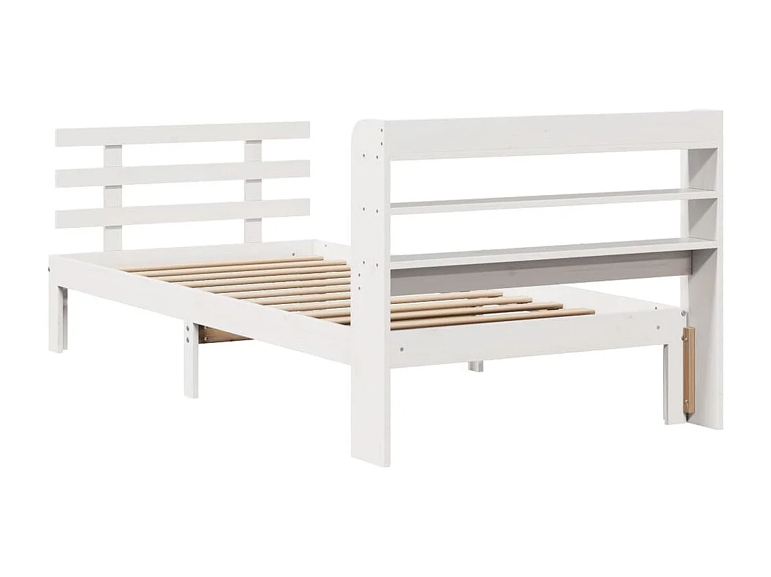 Struttura letto con testiera senza materasso bianco 90x200 cm