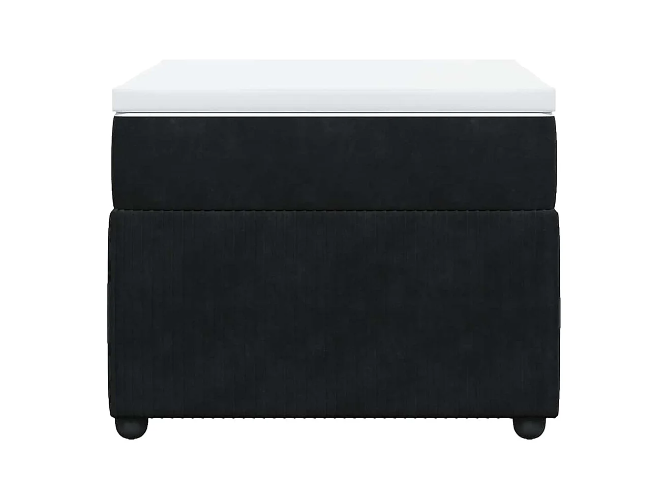 Lattenbodem met matras Zwart 90x190 cm Fluweel