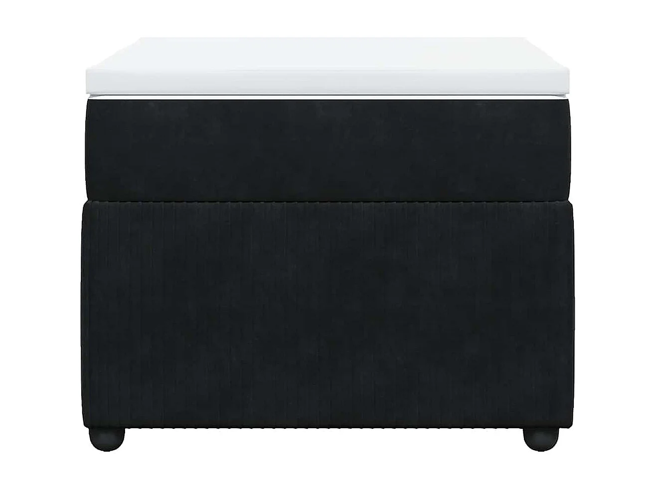 Rete a doghe con materasso Nero 90x190 cm Velluto