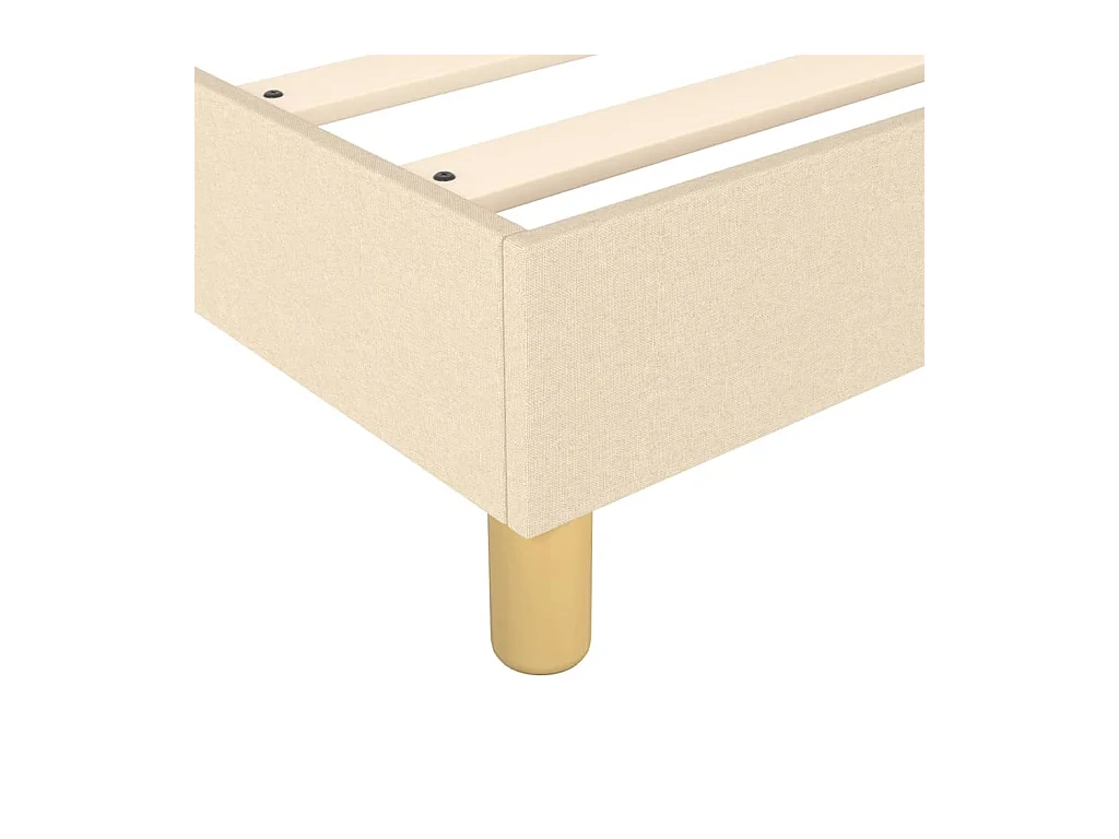 Sommier à lattes de lit avec matelas Crème 90x200 cm Tissu