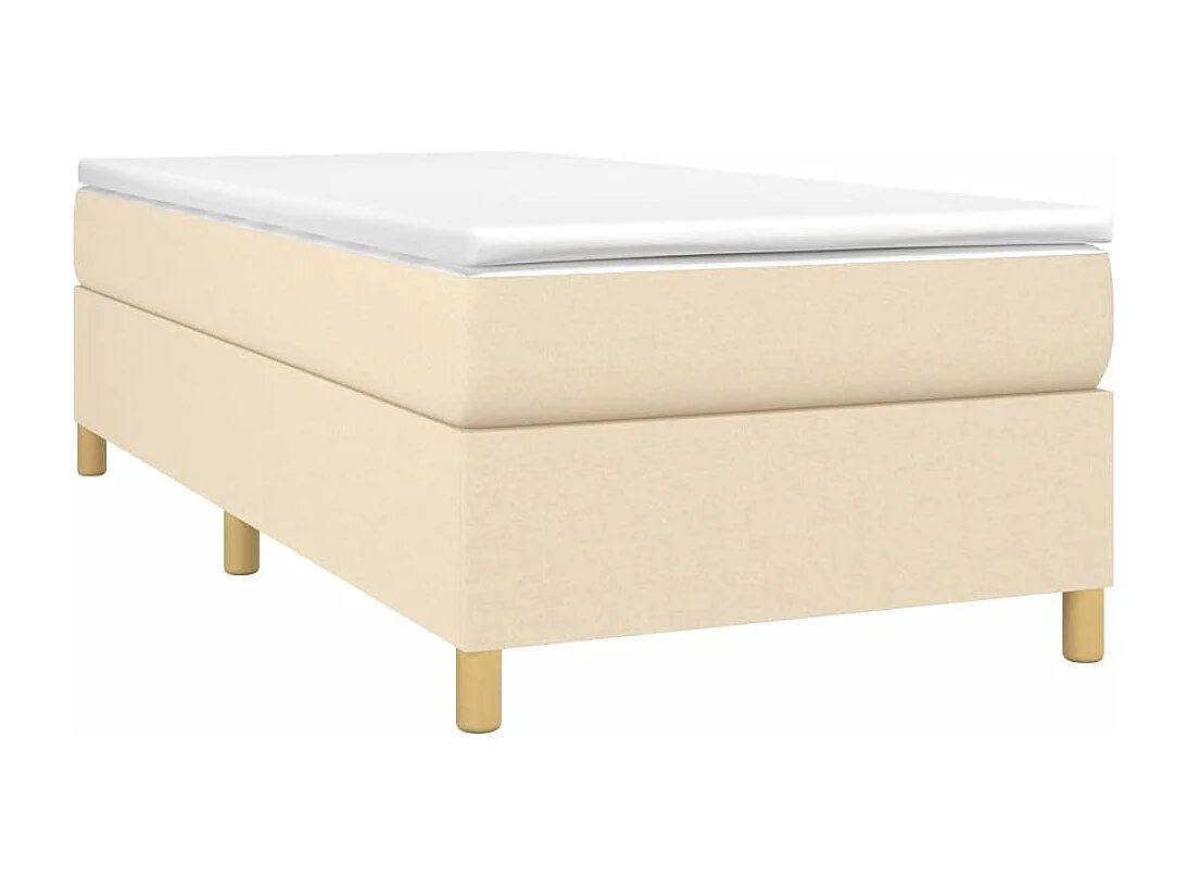 Lattenbodem met matras Crème 90x200 cm Stof