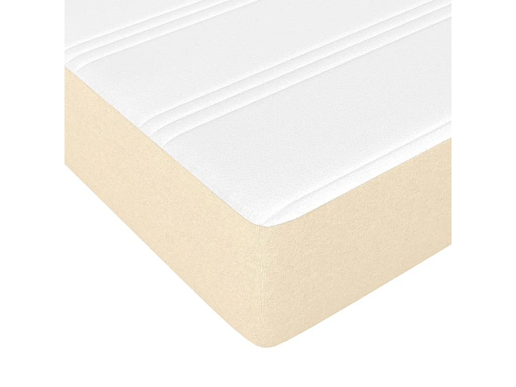 Lattenbodem met matras Crème 90x200 cm Stof