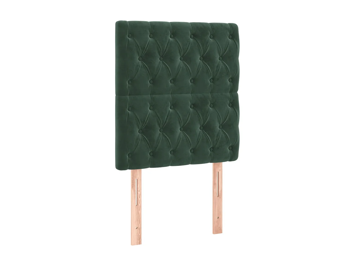 Cadre de lit sans matelas vert foncé 80x200 cm velours