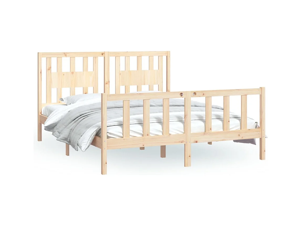 Bettgestell ohne Matratze Kiefer Massivholz 160x200 cm
