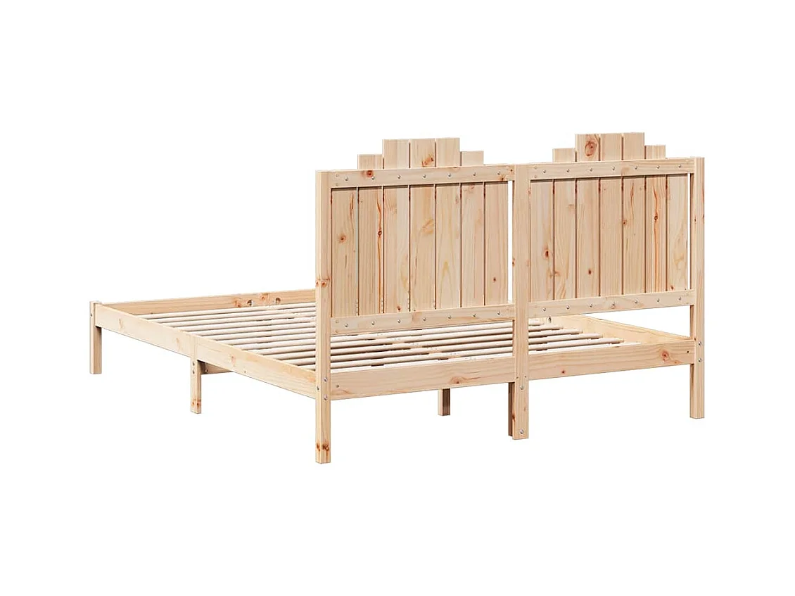 Cadre de lit extra long sans matelas 160x220 cm bois massif