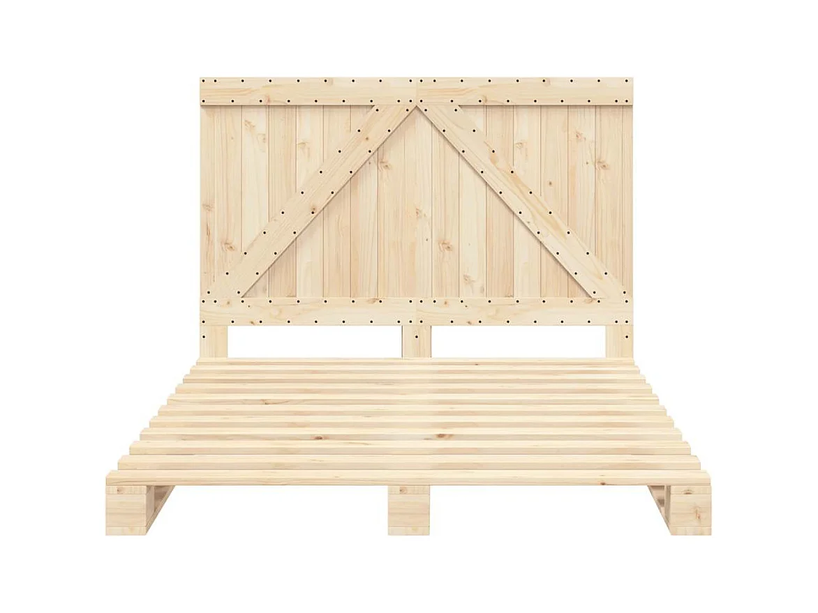 Bedframe zonder matras met massief houten hoofdeinde