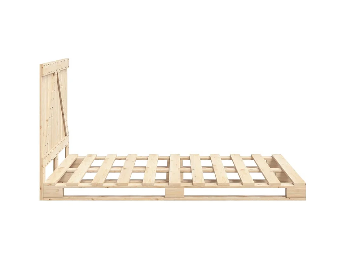 Bedframe zonder matras met massief houten hoofdeinde