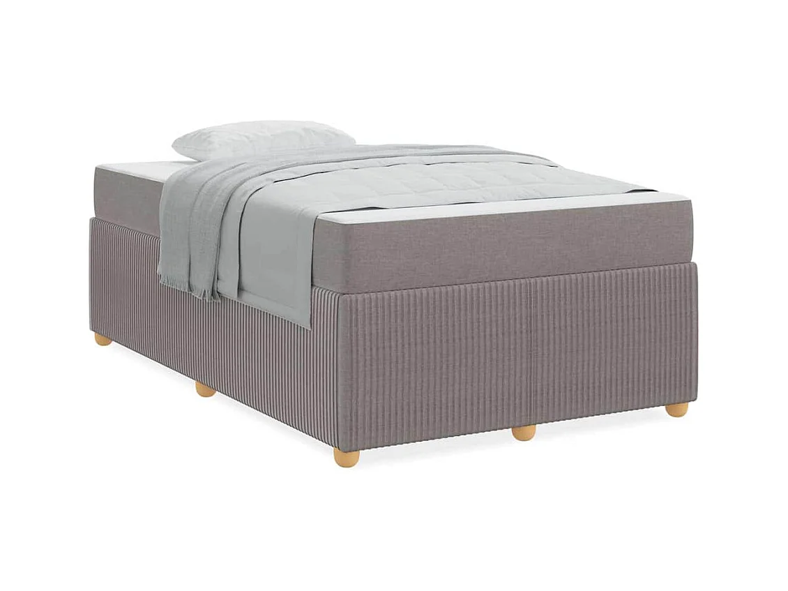 Bedframe met matras Taupe 120 x 200 cm stof