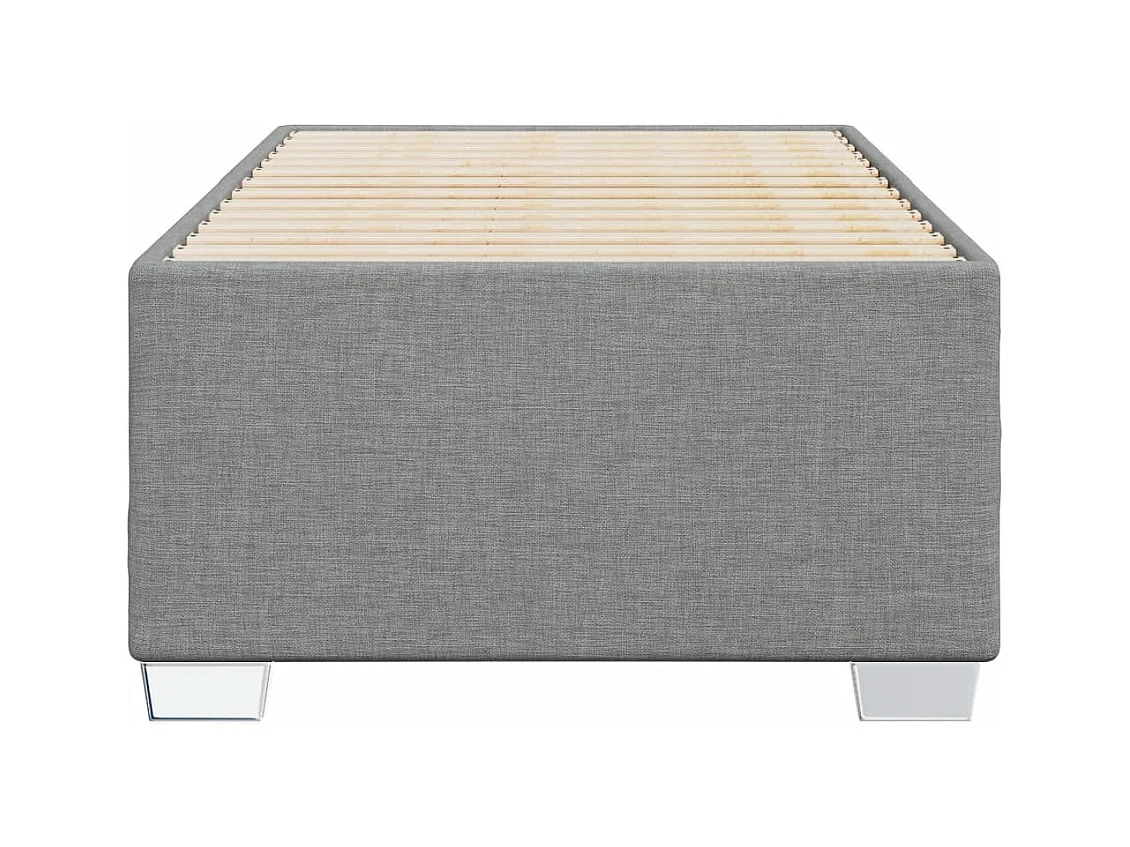 Struttura letto senza materasso tessuto grigio chiaro 100x200 cm
