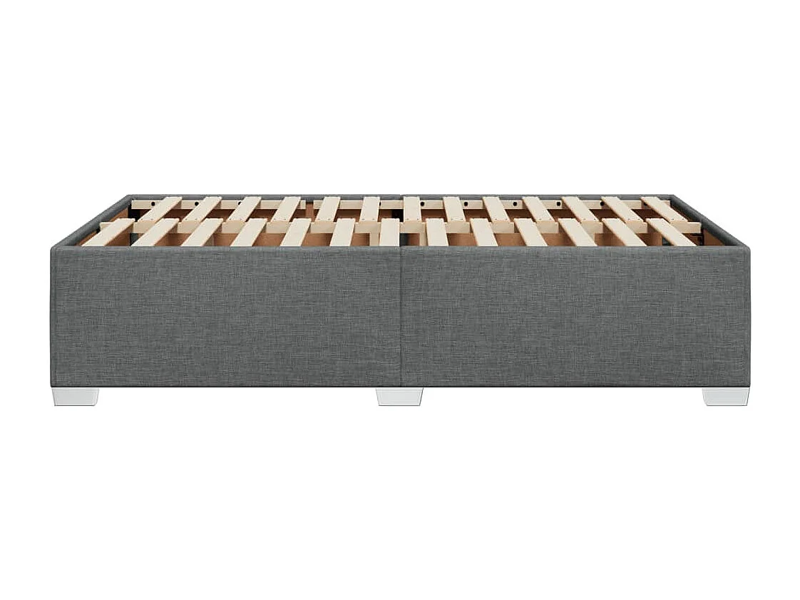 Bettgestell ohne Matratze dunkelgrau 120x200 cm Stoff