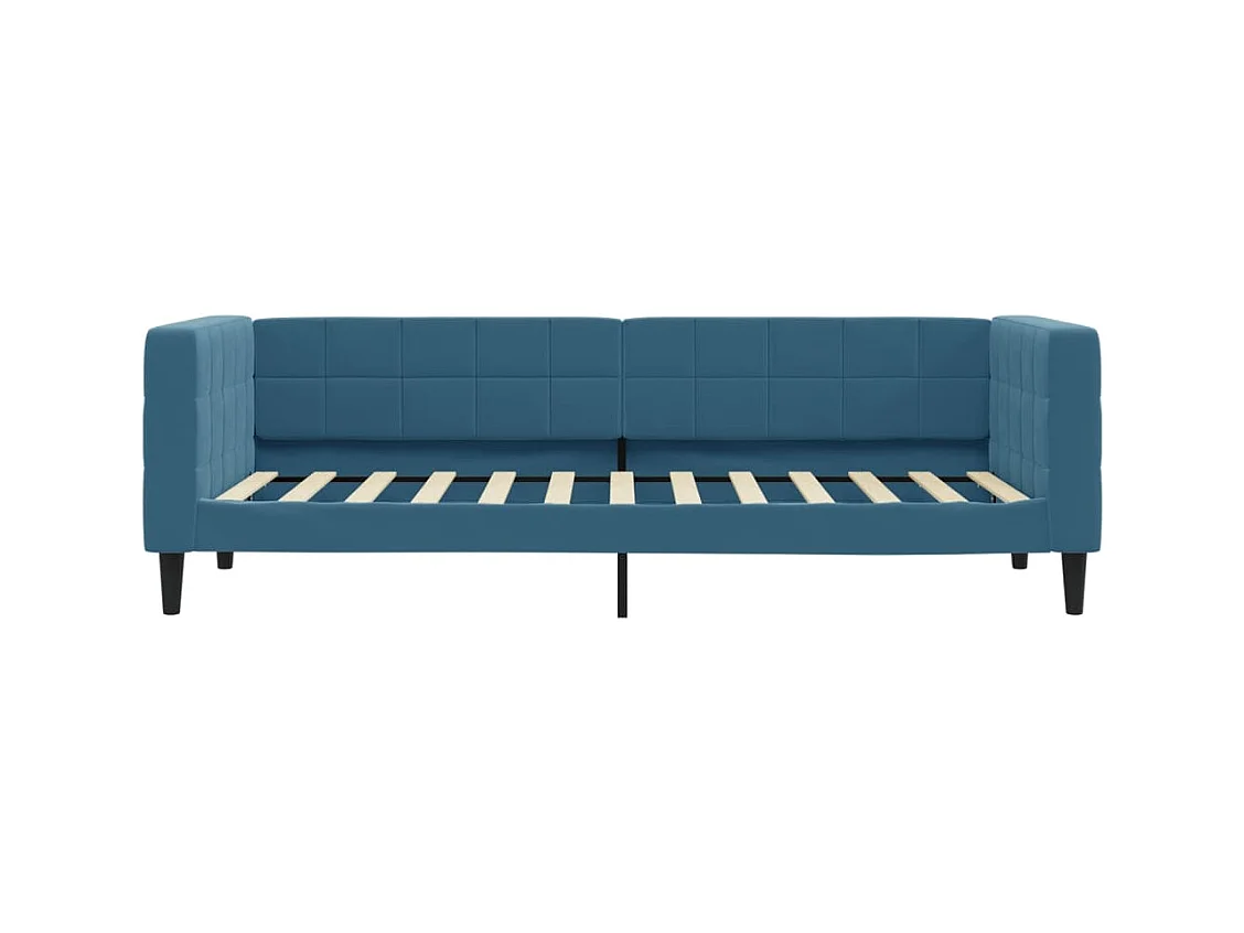 Divano letto senza materasso blu 80x200 cm velluto