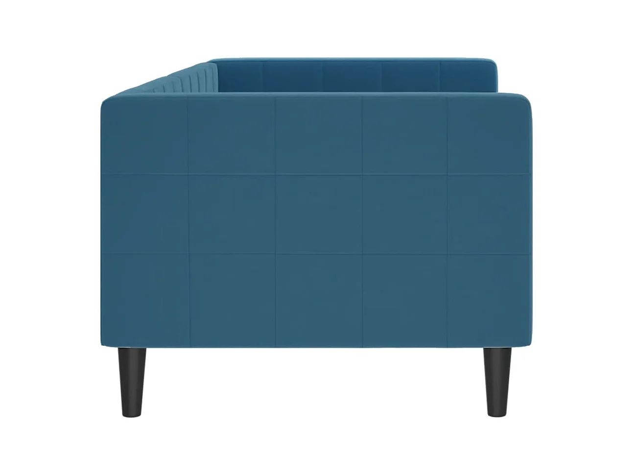 Divano letto senza materasso blu 80x200 cm velluto