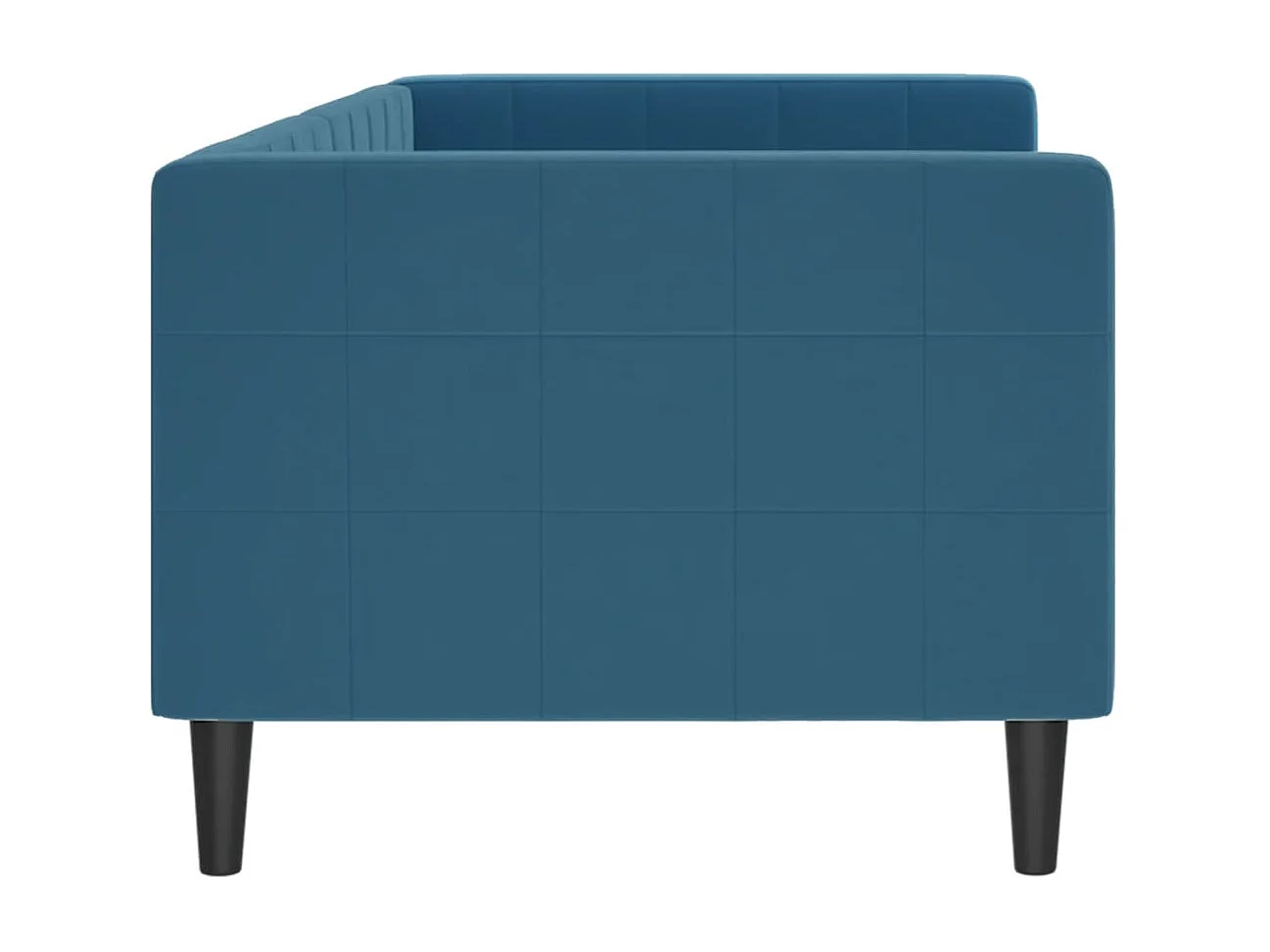 Lit de repos sans matelas bleu 80x200 cm velours