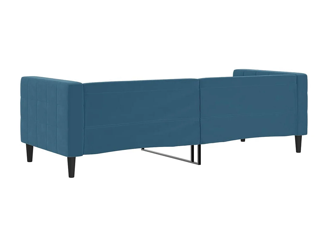 Lit de repos sans matelas bleu 80x200 cm velours