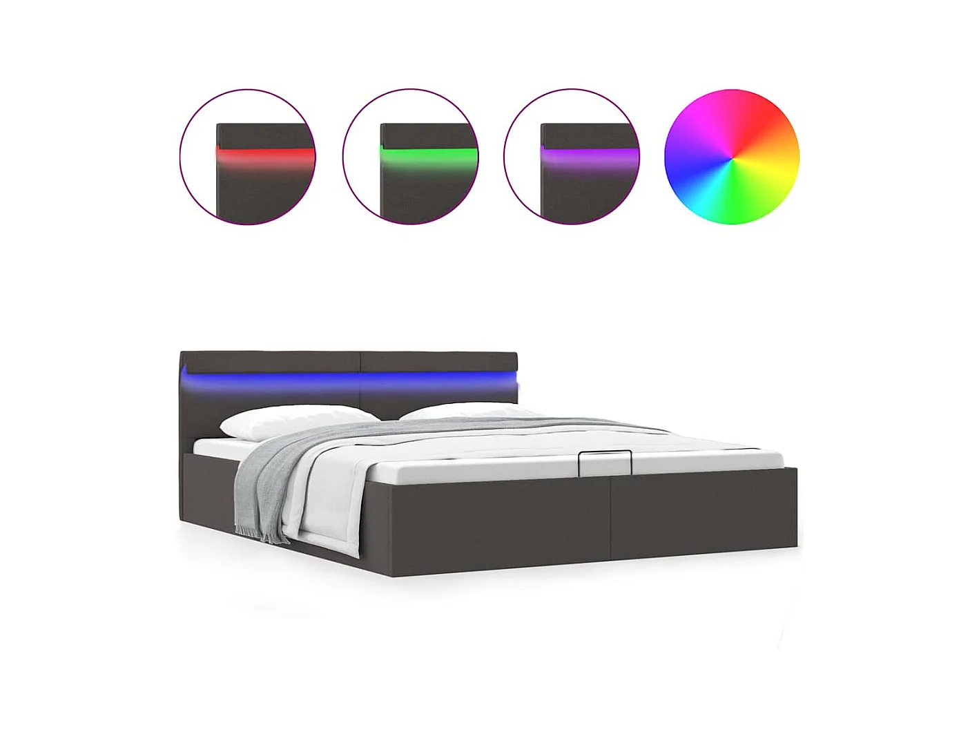 Hydraulisch opbergbedframe zonder matras 160x200 cm