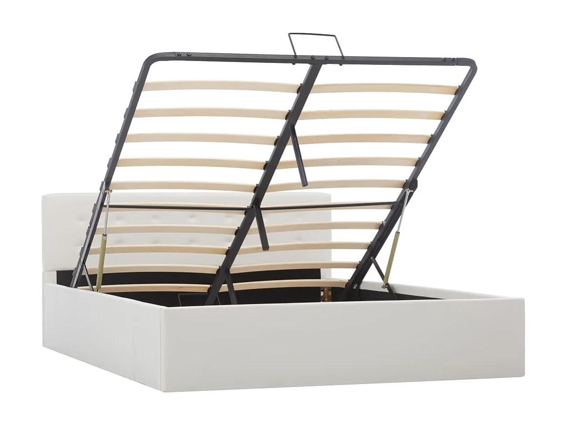 Cadre de lit avec rangement hydraulique 140x200 cm similicuir