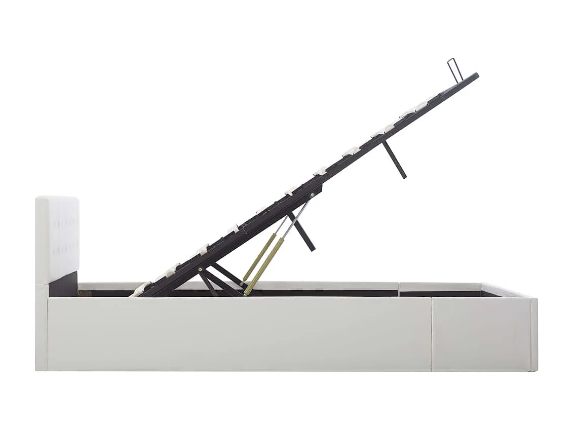 Cadre de lit avec rangement hydraulique 140x200 cm similicuir
