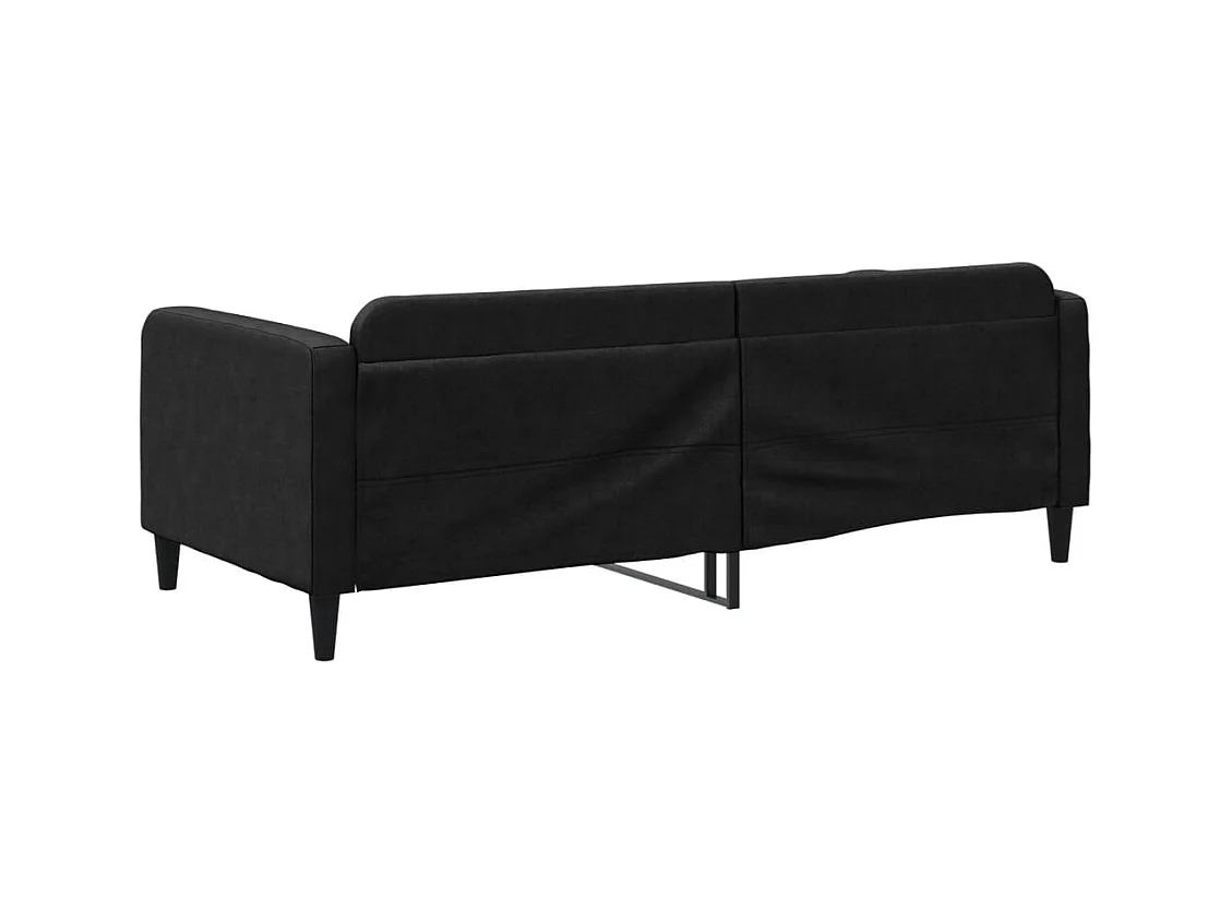 Divano letto senza materasso in tessuto nero 90x190 cm