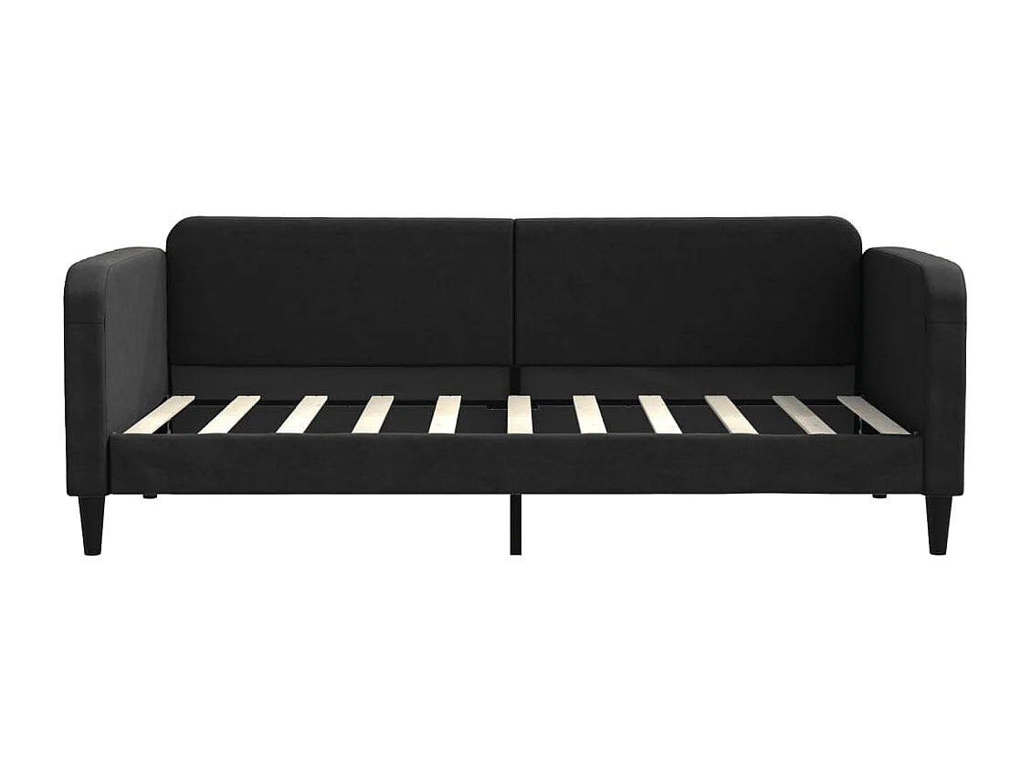 Lit de repos sans matelas noir 90x190 cm tissu