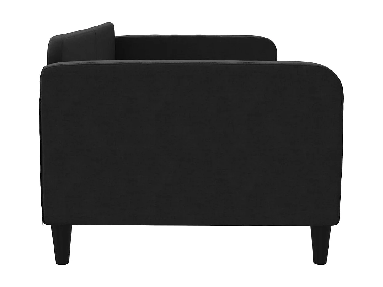 Lit de repos sans matelas noir 90x190 cm tissu