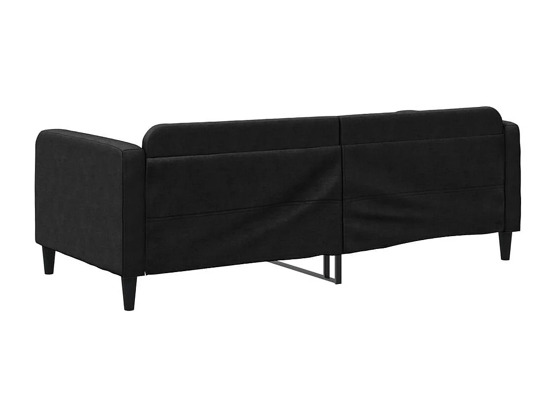 Lit de repos sans matelas noir 90x190 cm tissu