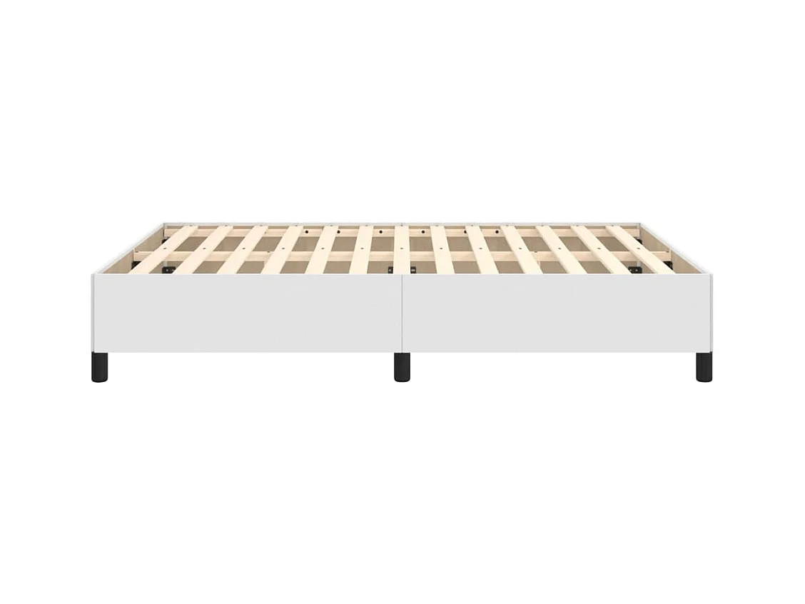 Estructura de cama sin colchón blanco 140x190 cm símil piel
