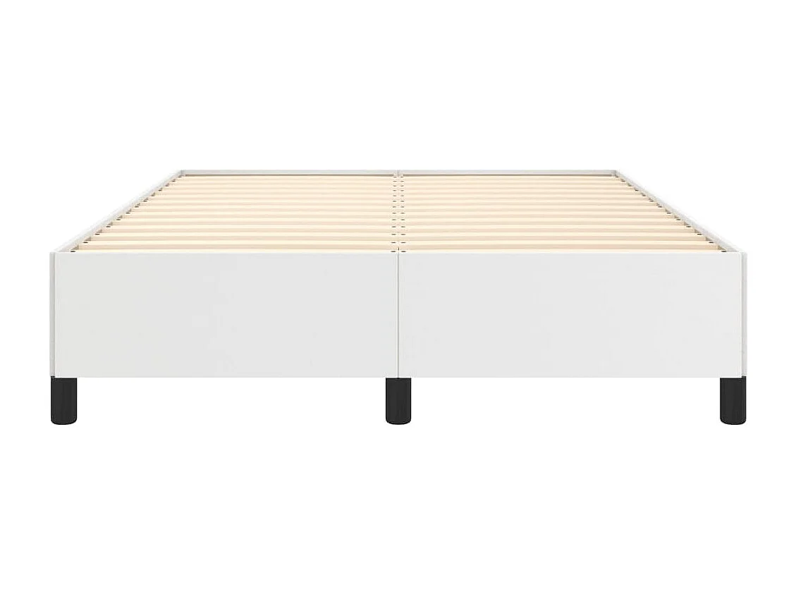 Cadre de lit sans matelas blanc 140x190 cm similicuir