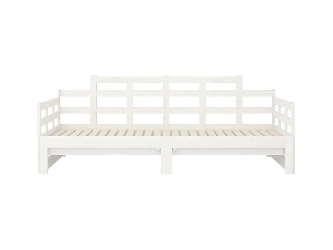 Schuifbed zonder matras wit 2x(90x200) cm