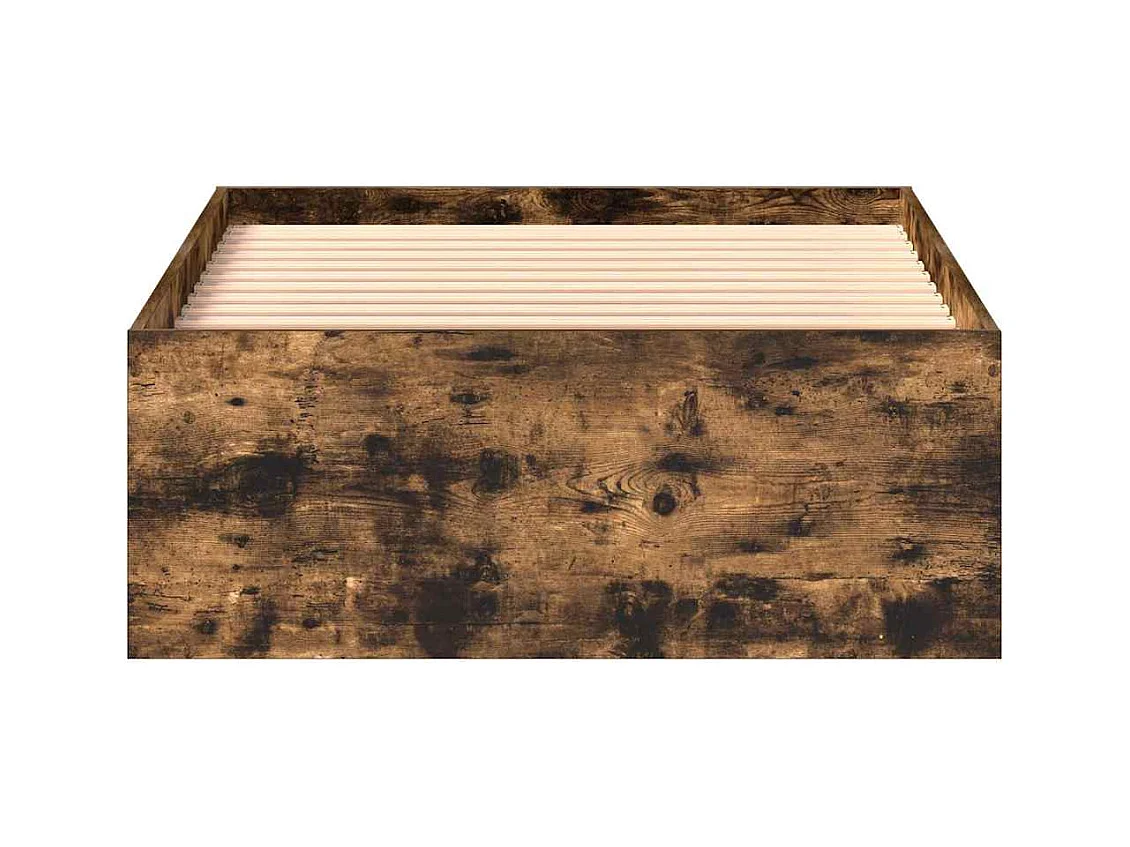 Estructura de cama sin colchón roble ahumado 90x200 cm