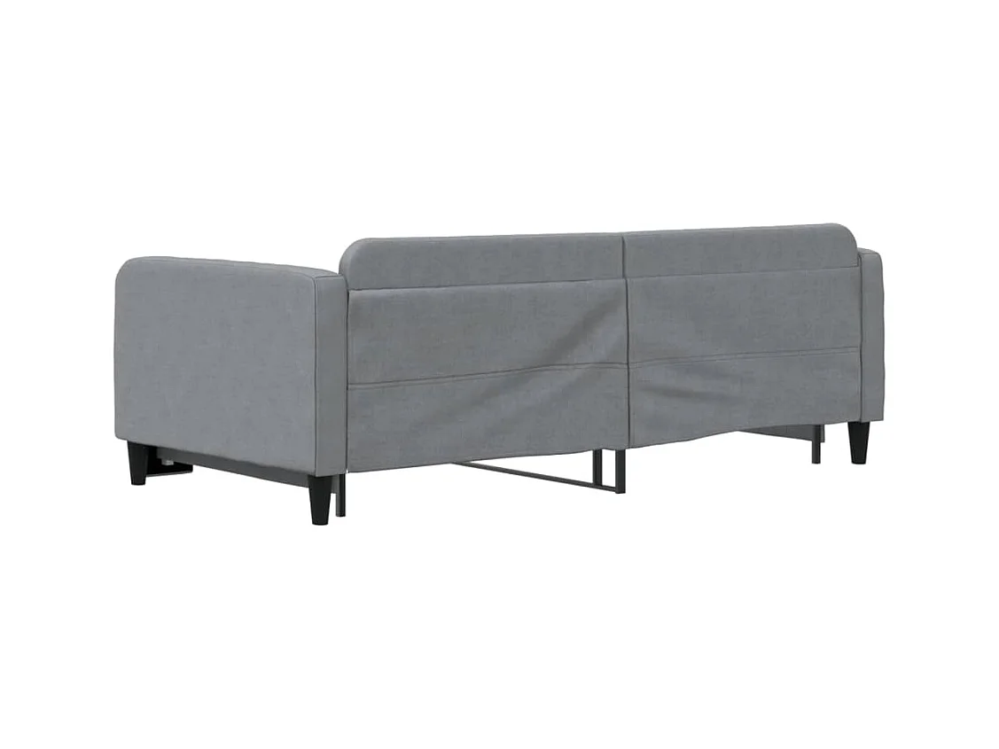 Lit de jour avec gigogne sans matelas gris clair 100x200 cm
