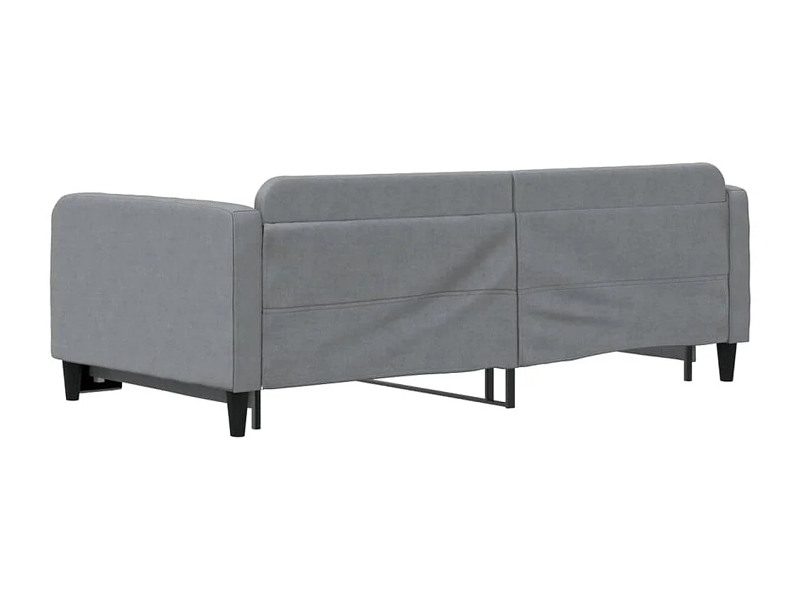 Cama de día con nido sin colchón gris claro 100x200 cm