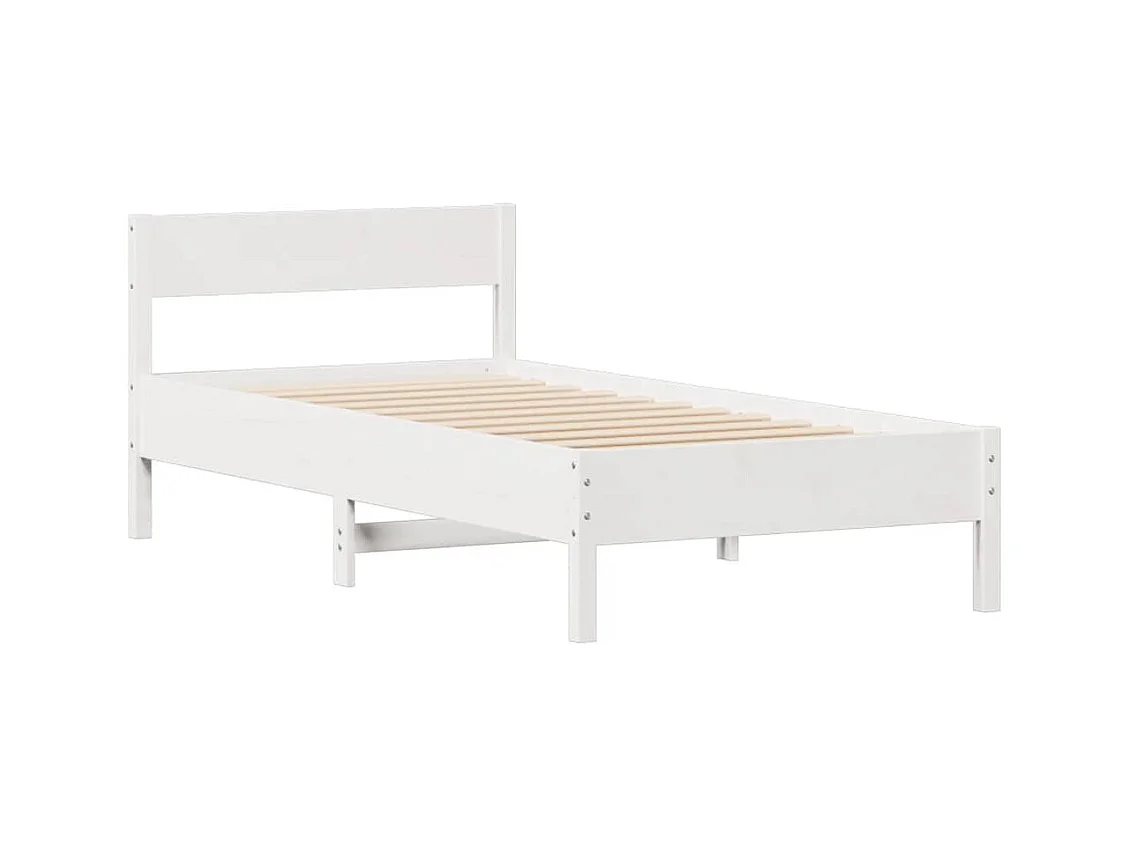 Bedframe zonder matras wit 90x190 cm massief grenenhout